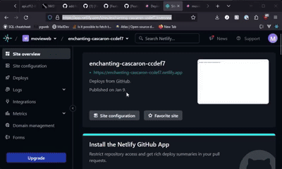 Example of settings page